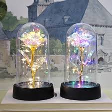 Galaxy Enchanted Gold Foil Rose with LED Light
